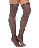 Bas résille noire avec strass 