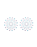 Paire de cache tétons adhésifs strass bleu et violet