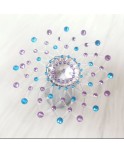 Paire de cache tétons adhésifs strass bleu et violet