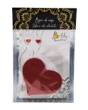 Paire de cache tétons adhésifs coeur pailleté rouge Paire de cache tétons adhésifs coeur pailleté rouge