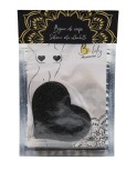 Paire de cache tétons adhésifs coeur pailleté noir Paire de cache tétons adhésifs coeur pailleté noir