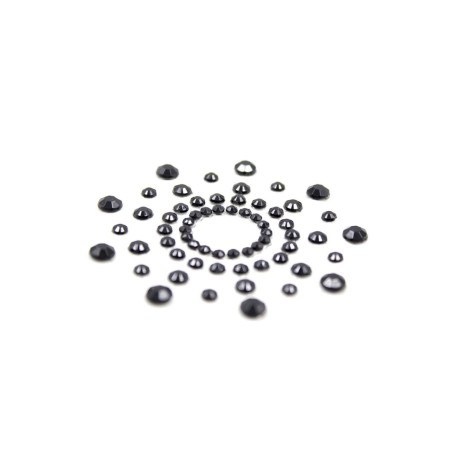 Paire de cache tétons adhésifs strass noir