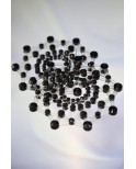 Paire de cache tétons adhésifs strass noir