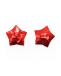 Paire de cache tétons adhésifs étoile pailletée sequin rouge Paire de cache tétons adhésifs étoile pailletée sequin rouge
