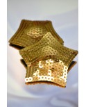 Paire de cache tétons adhésifs étoile pailletée sequin doré Paire de cache tétons adhésifs étoile pailletée sequin doré