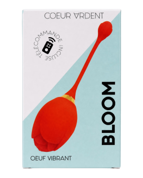 BLOOM — Oeuf Vibrant Télécommandé 10 Modes |Coeur Ardent