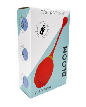 BLOOM — Oeuf Vibrant Télécommandé 10 Modes |Coeur Ardent
