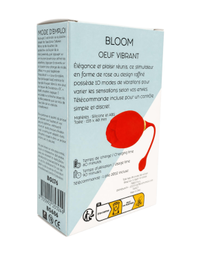 BLOOM — Oeuf Vibrant Télécommandé 10 Modes |Coeur Ardent