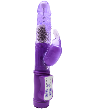 Vibromasseur Rabbit Violet Rotation  Vibration 36 Modes  1 dosette de lubrifiant — Pocket Pleasure