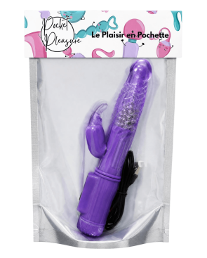 Vibromasseur Rabbit Violet Rotation Vibration 36 Modes 1 dosette de lubrifiant — Pocket Pleasure