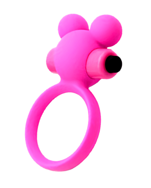 Anneau Vibrant Ourson Rose  1 dosette de lubrifiant — Pocket Pleasure