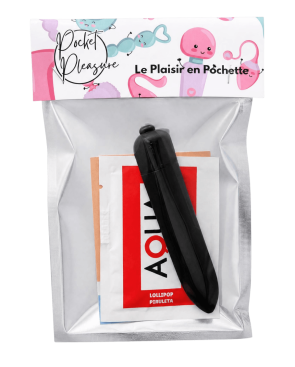 Mini Vibromasseur Bullet Noir 10 Vitesses 1 dosette de lubrifiant — Pocket Pleasure