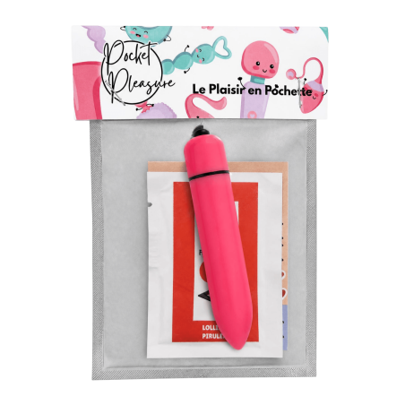 Mini Vibromasseur Bullet Rose 10 Vitesses 1 dosette de lubrifiant — Pocket Pleasure