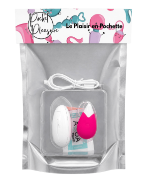 Œuf Vibrant Télécommandé 10 Modes Fuchsia 1 dosette de lubrifiant — Pocket Pleasure