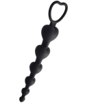 Chapelet Anal Cœur Silicone Noir 1 dosette de lubrifiant — Pocket Pleasure