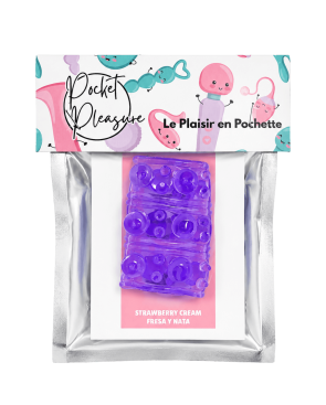 Gaine Pénienne Picots Violette 1 dosette lubrifiant — Pocket Pleasure