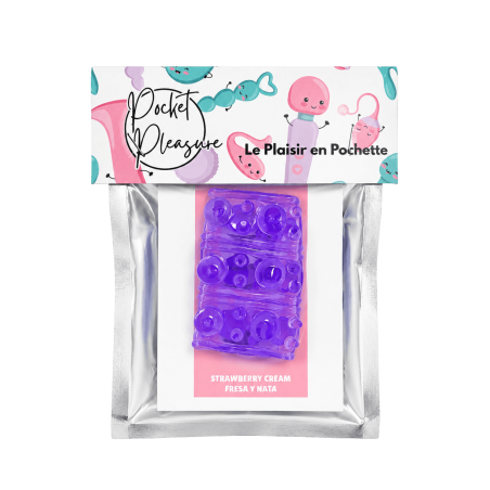 Gaine Pénienne Picots Violette 1 dosette lubrifiant — Pocket Pleasure