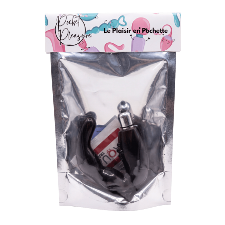 Stimulateur de Prostate Vibrant Noir 1 dosette lubrifiant — Pocket Pleasure