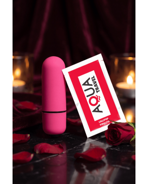 Mini Vibromasseur Bullet Rose  1 dosette lubrifiant — Pocket Pleasure