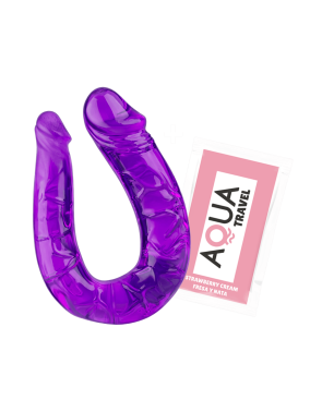 Double Dong Flexible Violet Pocket Pleasure  1 dosette de lubrifiant