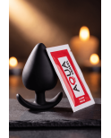 Plug Anal Silicone Noir XS Pocket Pleasure 1 dosette de lubrifiant Plug Anal Silicone Noir XS Pocket Pleasure 1 dosette de lubrifiant