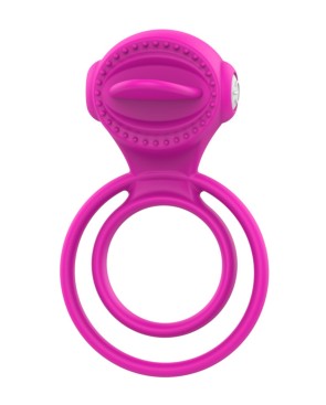 Anneau vibrant 1 seul mode de vibration très extensible rose Pocket Pleasure  1 dosette de lubrifiant