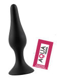 Plug Anal Noir en Silicone XL avec Ventouse Taille XL 15 cm Pocket Pleasure 1 dosette de lubrifiant Plug Anal Noir en Silicone XL avec Ventouse Taille XL 15 cm Pocket Pleasure 1 dosette de lubrifiant