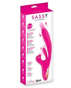 Vibromasseur Rabbit 3-en-1 Sassy Yoba – Va-et-vient, Tapotements  Rotation Clitoridienne