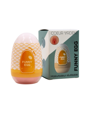 Gaine Masturbatrice Réutilisable FUNNY EGG – Design Réaliste Vagin lèvres moyennes