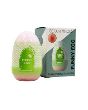 Gaine Masturbatrice Réutilisable FUNNY EGG – Design Réaliste Vagin lèvres fines