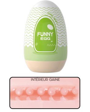 Gaine Masturbatrice Réutilisable FUNNY EGG – Design Réaliste Vagin lèvres fines
