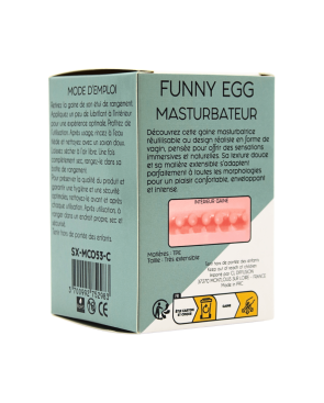 Gaine Masturbatrice Réutilisable FUNNY EGG – Design Réaliste Vagin lèvres fines