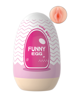 Gaine Masturbatrice Réutilisable FUNNY EGG – Design Réaliste Vagin lèvres épaisses
