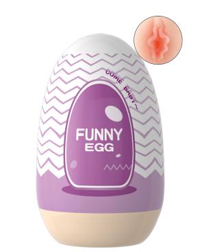 Gaine Masturbatrice Réutilisable FUNNY EGG – Design Réaliste Vagin lèvres charnus