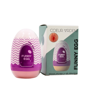 Gaine Masturbatrice Réutilisable FUNNY EGG – Design Réaliste Vagin lèvres charnus