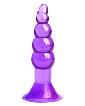 Plug Anal Ventouse Boules Jelly 11 cm Pocket Pleasure 1 dosette lubrifiant