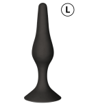 Plug Anal Noir en Silicone L avec Ventouse Taille L 12,7 cm Pocket Pleasure 1 dosette de lubrifiant Plug Anal Noir en Silicone L avec Ventouse Taille L 12,7 cm Pocket Pleasure 1 dosette de lubrifiant