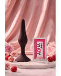 Plug Anal Noir en Silicone L avec Ventouse Taille L 12,7 cm Pocket Pleasure 1 dosette de lubrifiant Plug Anal Noir en Silicone L avec Ventouse Taille L 12,7 cm Pocket Pleasure 1 dosette de lubrifiant