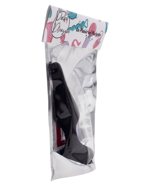 Plug Anal Noir en Silicone M avec Ventouse Taille M 11,3 cm Pocket Pleasure  1 dosette de lubrifiant