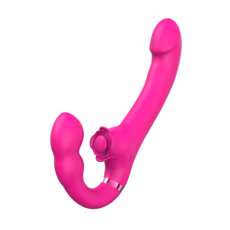 Vibromasseur ROSEA Strap-on Triple Action Télécommandé Vibromasseur ROSEA Strap-on Triple Action Télécommandé