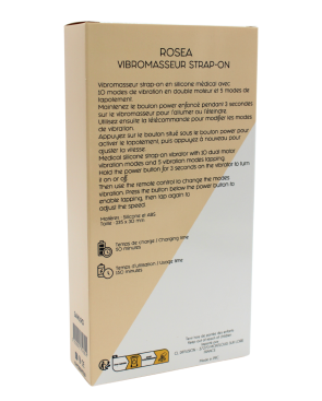 Vibromasseur ROSEA Strap-on Triple Action Télécommandé 