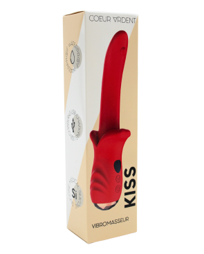 Vibromasseur Rouge Ultra-Souple KISS