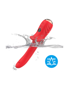 Vibromasseur Rouge Ultra-Souple KISS