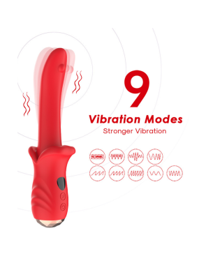 Vibromasseur Rouge Ultra-Souple KISS