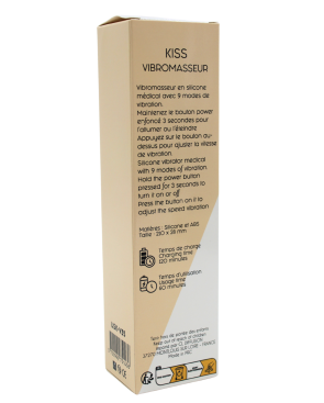Vibromasseur Rouge Ultra-Souple KISS