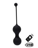 MINA Noir, Boules de Geisha en silicone médical USB avec télécommande MINA Noir, Boules de Geisha en silicone médical USB avec télécommande