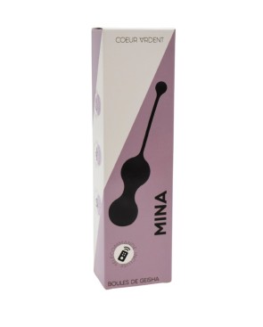 MINA Noir, Boules de Geisha en silicone médical USB avec télécommande