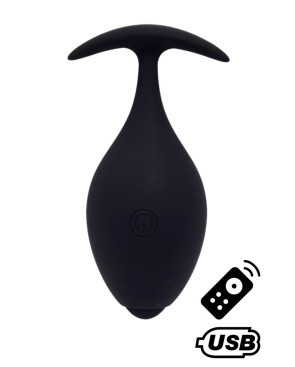 BABA, Plug vibrant anal noir USB, avec télécommande 