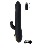 TWIST 2 Noir, Vibromasseur Rabbit va-et-vient USB en silicone médical, doté de 18 modes de stimulation TWIST 2 Noir, Vibromasseur Rabbit va-et-vient USB en silicone médical, doté de 18 modes de stimulation