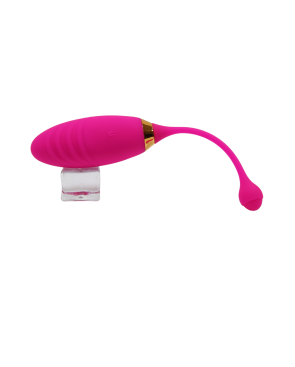 SUNDAY, Un Œuf vibrant USB avec télécommande, dans un silicone médical doux et rainuré